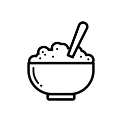 rice bowl icon vector design template