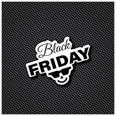 A poster about black Friday. A poster with a design about black Friday in a gloomy style. Black friday vector sticker. Scull emoji.