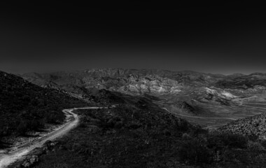 black and white landscape