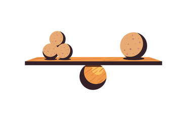 wooden balls in balance