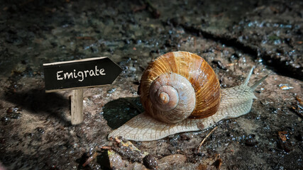 Street Sign to Emigrate