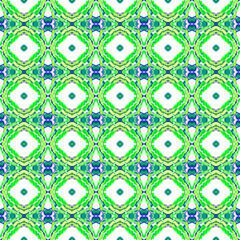 Modern Abstract Medallion. Teal, Green, Mint