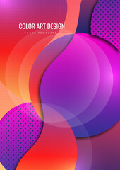 Colorful shapes on a creative background, modern geometric pattern. Business or technology presentation design template, brochure or flyer template or geometric web banner. Vector