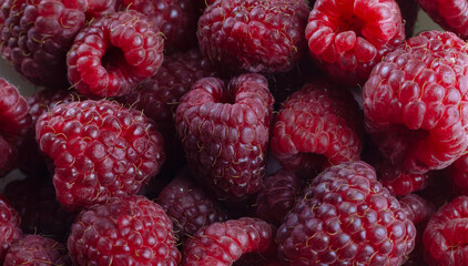 image of raspberries with leaves on a white background