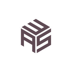 Hexagon logo with the letters WAS design
