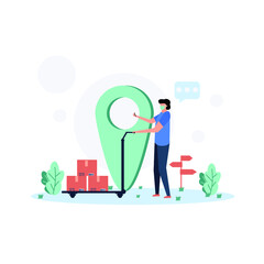 Different flat illustration for UI Landing Page