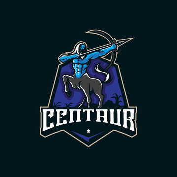 Centaur mascot logo design vector with modern illustration concept style for badge, emblem and t shirt printing. Centaur illustration for sport and esport team.