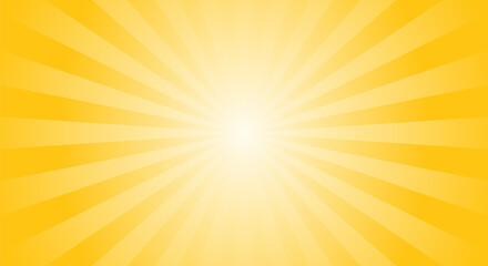 Sun ray vector  background. Radial beam sunrise or sunset light retro design illustration. Light sunburst glowing background. 