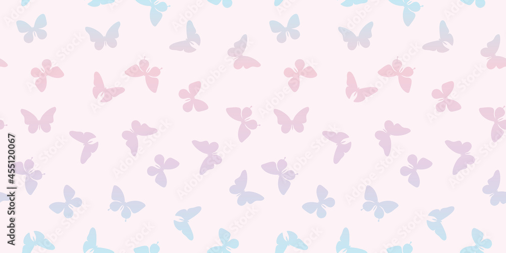 Poster vector butterfly seamless repeat pattern wallpaper, background with butterflies