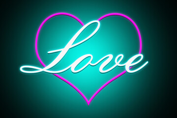 neon sign with the inscription love