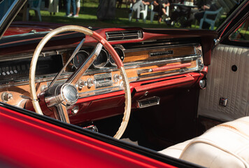 Inside Bonneville Classic car