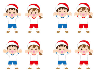 体操着の子どものイラスト素材＿ベクター5