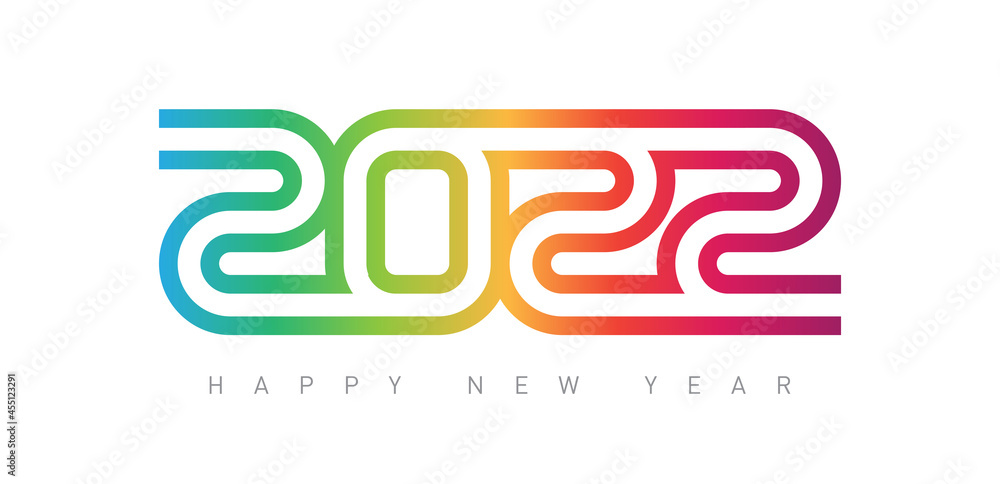 Fototapete happy new year 2022. brochure or calendar cover design template. cover of business diary for 2022 wi