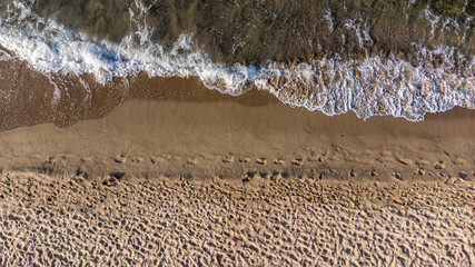 waves washing the beach