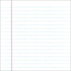 striped notebook sheet