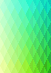 Diamond shape pattern yellow, green, colorful gradient. Abstract background. Texture design for publications, covers, posters, flyers, brochures, banners, backdrops, walls. Vector illustration.