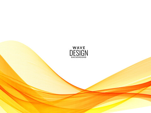 Decorative design modern pattern with stylish smooth yellow wave background