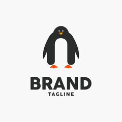 letter n penguin logo