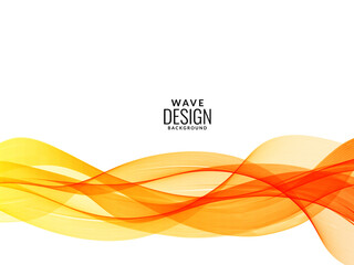 Decorative design modern pattern with stylish smooth yellow wave background