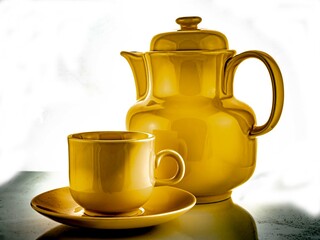 golden jug with a cup