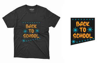 Back to school t-shirt template layout