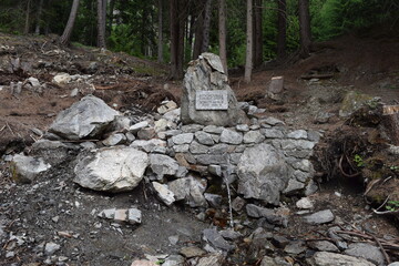 Etsch source at Rechen; Italy; Dolomites