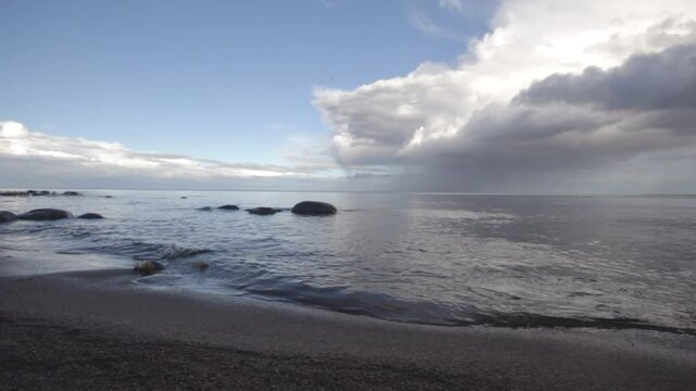 small waves on the beash