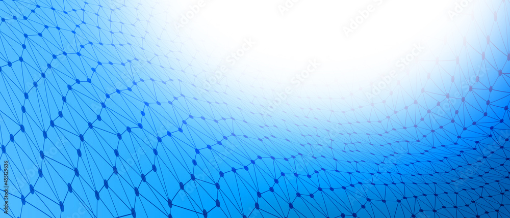 Poster abstract background dot and connect line for cyber technology
