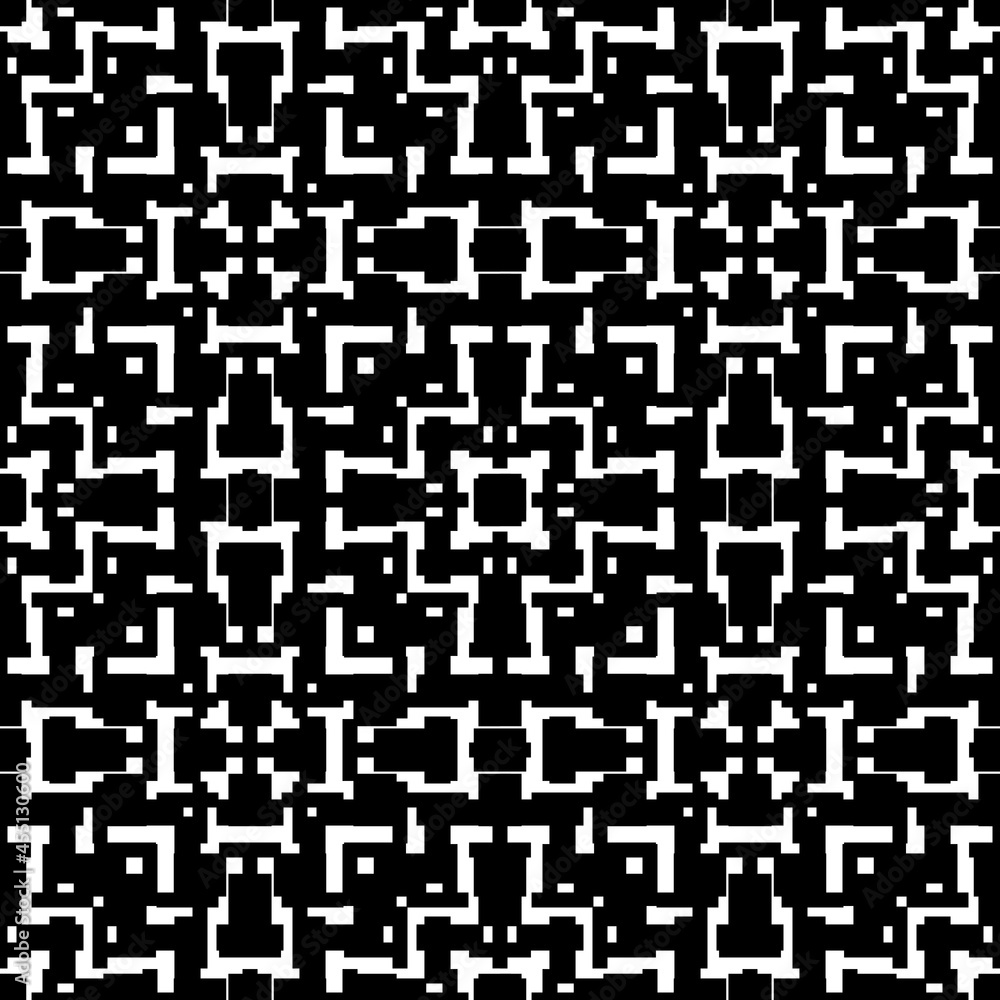 Poster Black maze pattern. Seamless maze pattern. Vector.