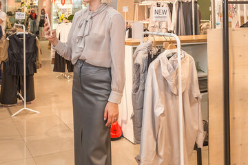 person choosing clothes