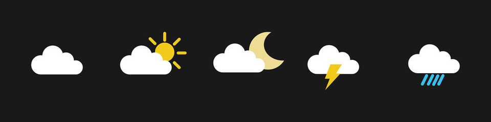 Vector of clouds collection	
