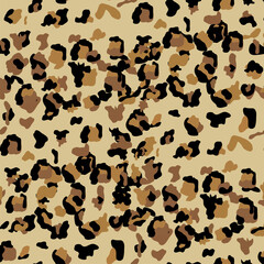 Fashionable Leopard Seamless Pattern. Stylized Spotted Leopard Skin Background for Fashion