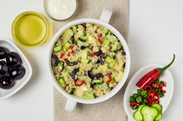 Gluten-free quinoa salad with vegetables