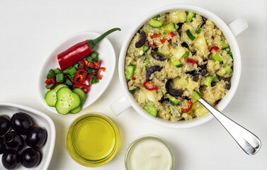 Gluten-free quinoa salad with vegetables