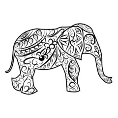 Hand drawn zentangle butterfly illustration. Decorative abstract doodle design element