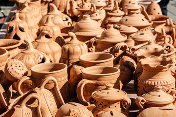 Fototapeta na wymiar Traditional Romanian handmade ceramics