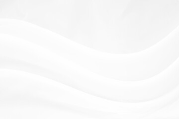 Abstract soft waves of white fabric   highlights future background. 3D illustration and rendering.