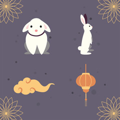four autumn festival icons