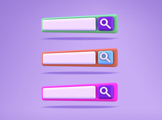 Obraz premium 3D Search Bars Colors