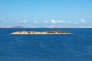 Small desert island in Adriatic sea near the coast of Dalmatia