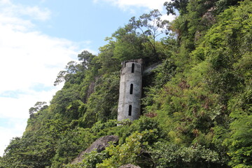 Fototapeta na wymiar Small castle-like in Sinandigan beach, diving spot in Puerto Galera, Oriental Mindoro