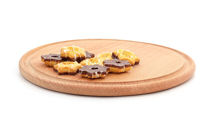 Cookies in the form of a star on the board.