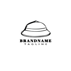 cute hat design logo template icon vector