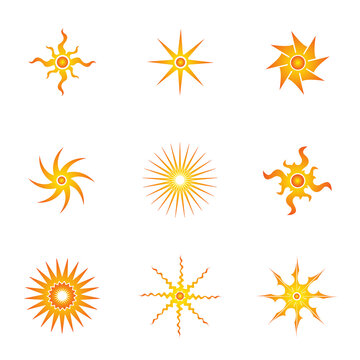 set of sun icons 