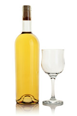A bottle of white wine