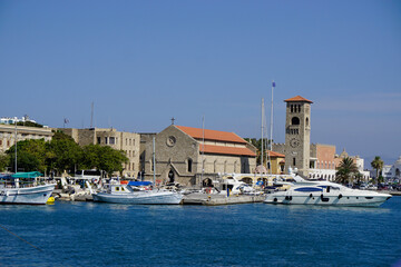 old harbor of rhodes town