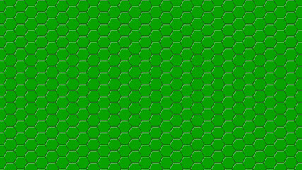 Vector illustration of green hexagon background. Technology pattern.