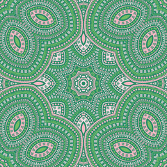 Arabian traditional geometric vector seamless motif. Fabric patchwork design. Modern dutch ornament. Wall print design. Star symmetry composition.