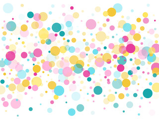 Bokeh confetti circles decoration holiday background.