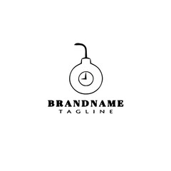 boom logo cartoon design template icon black vector illustration